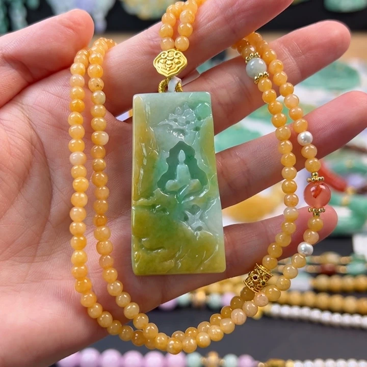 翡翠未镶嵌颈饰吊坠