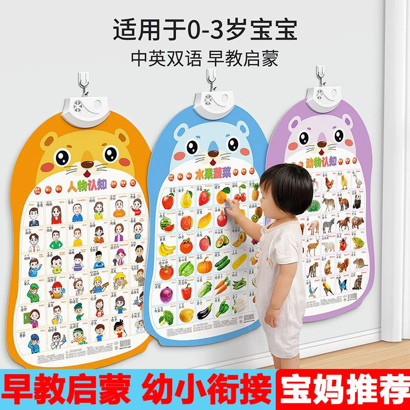幼儿启蒙益智玩具点读发声挂图学拼音早教必备神器彩屏触摸