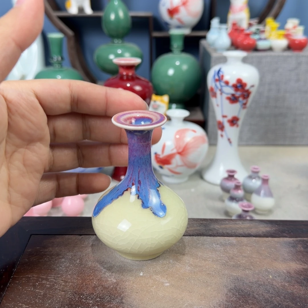 陶瓷手工小花器摆件