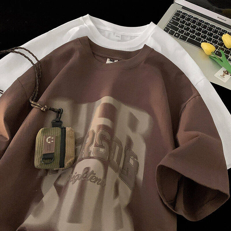 青少年短袖T恤男款纯棉2025新款夏季大童初中生男生高中生上衣tee