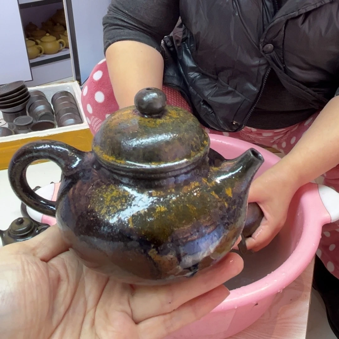 紫砂茶壶底槽清柴烧260cc