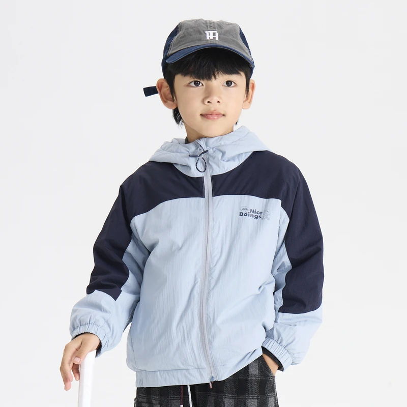 【保价30天】多多一上男小童25深秋杜邦棉连帽夹层轻暖外套1538A30X
