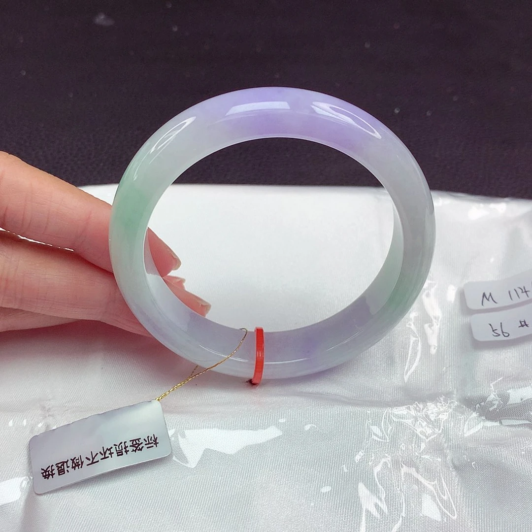 翡翠未镶嵌手镯56圈677