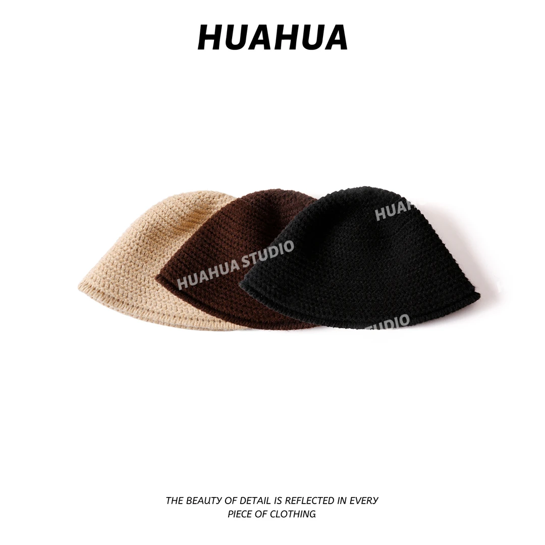 【花花】暖冬渔夫~韩系粗针卷边百搭时尚显脸小纯色渔夫帽