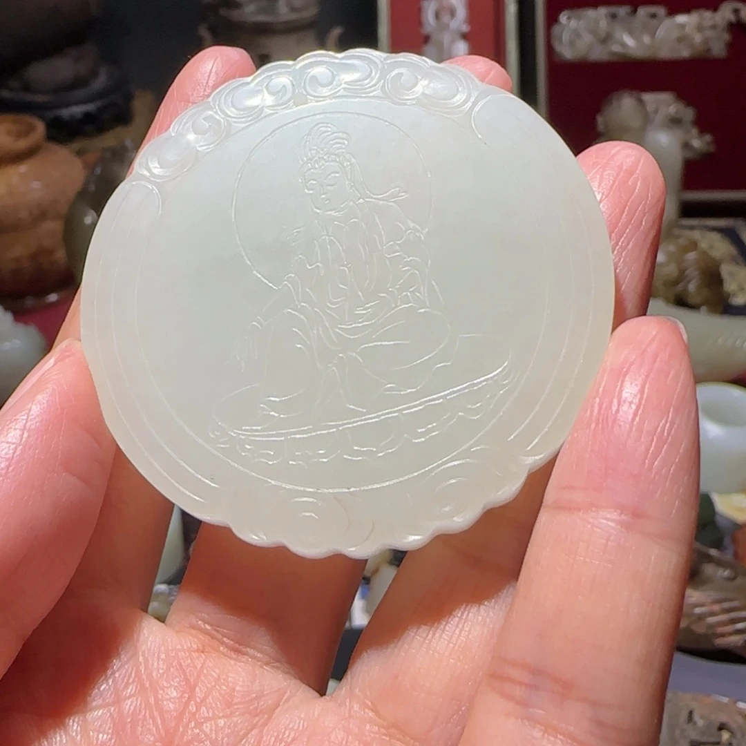 吾***道和田玉未镶嵌挂件