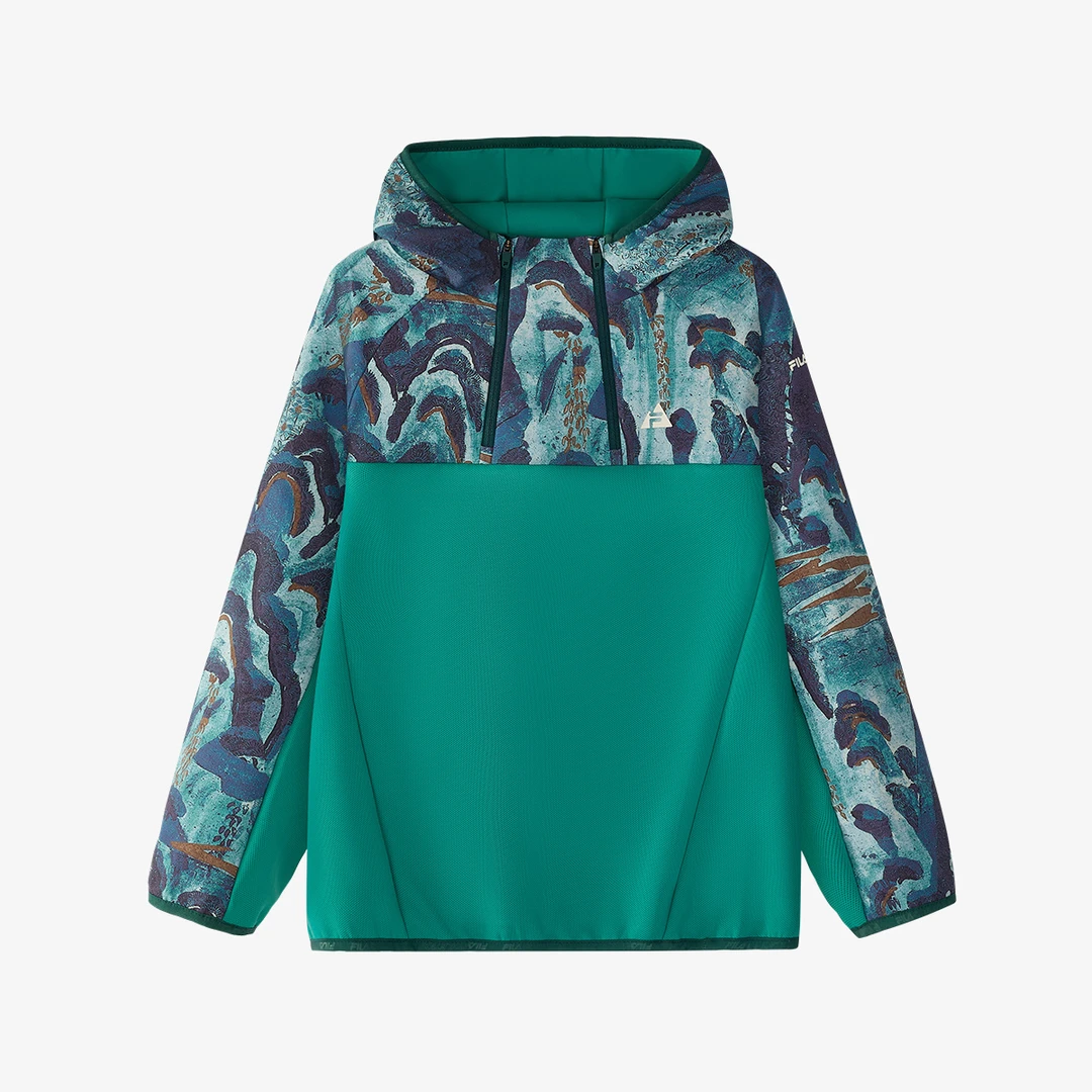 敦煌联名卫衣|斐乐儿童2025春季新款连帽户外防风长袖K12B513205F