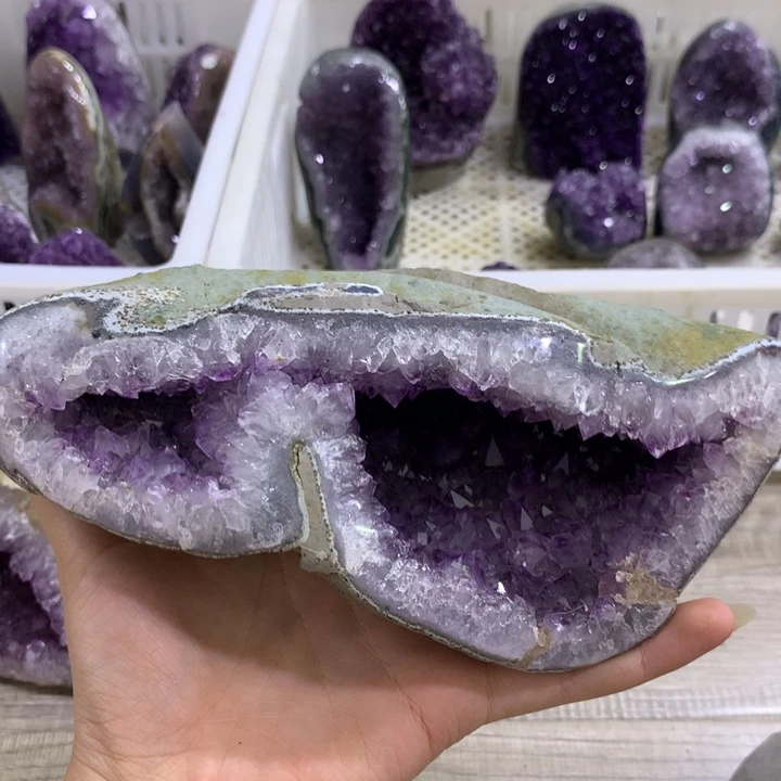 紫晶珠宝半成品未镶嵌O*
