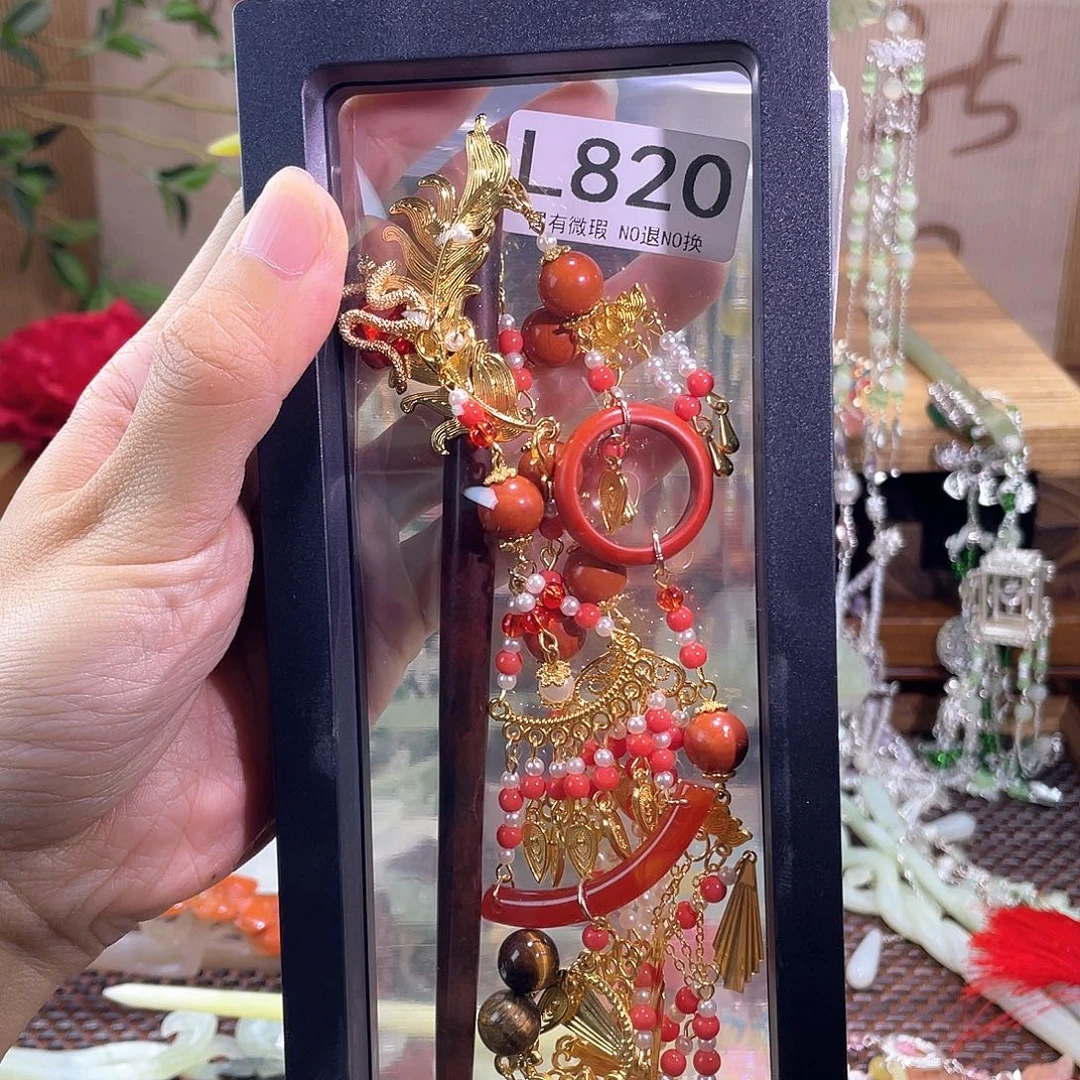 向****合金蛇纹石玉发饰