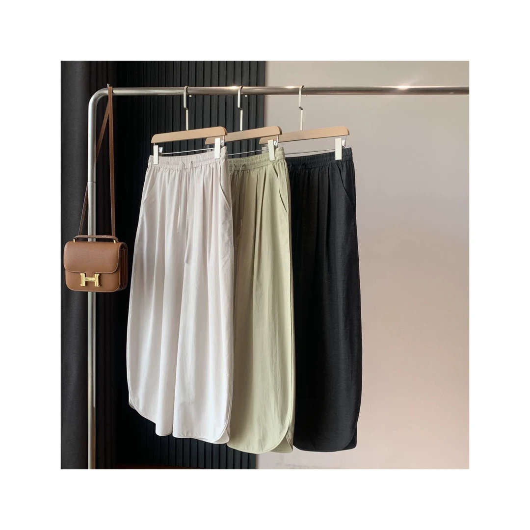 PLUR·PAN裤王纸袋裤  宽松松紧腰抽绳圆脚口休闲裤  33