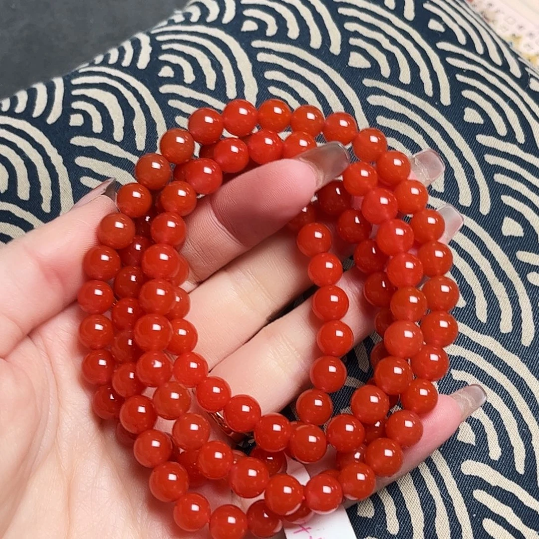 南红玛瑙未镶嵌手链