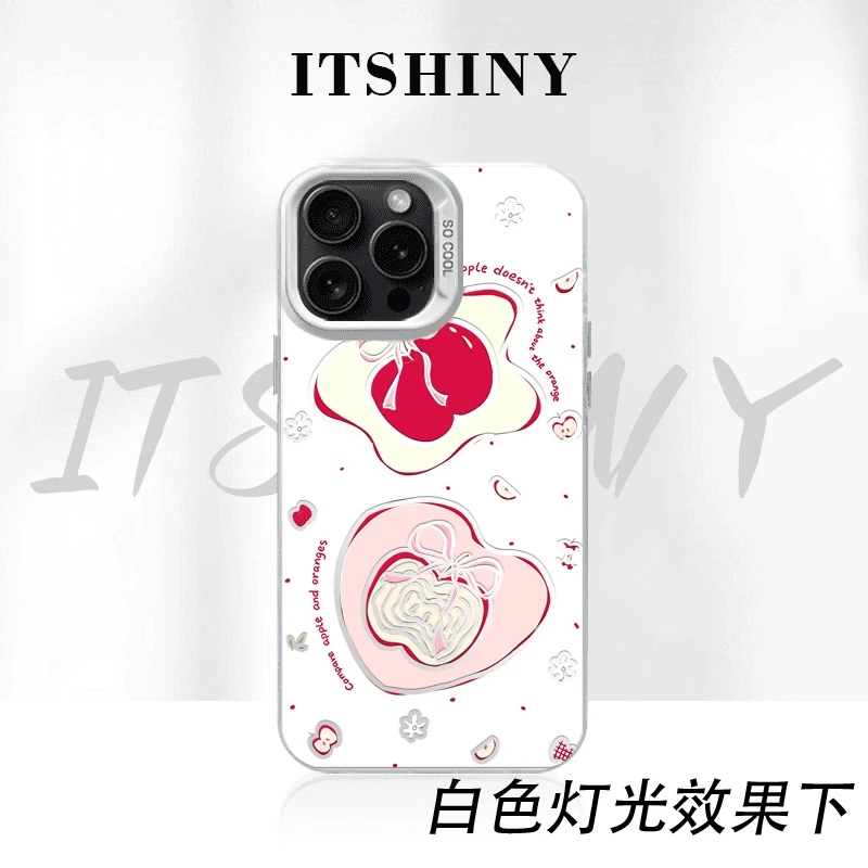 蝴蝶结苹果手机壳彩银二次元苹果华为荣耀小米VIVOPPO一加