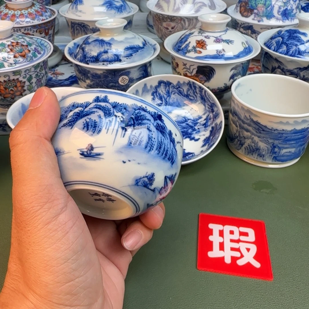 纯手工纯手绘茶具石头开片269