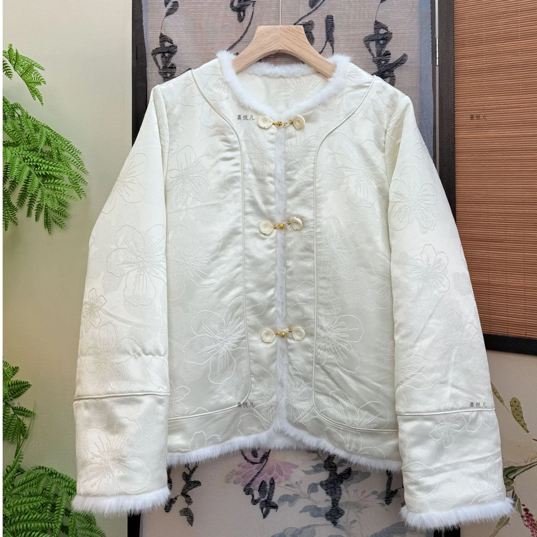 [山涧]棉衣时尚复古中式加绒中国风秋冬