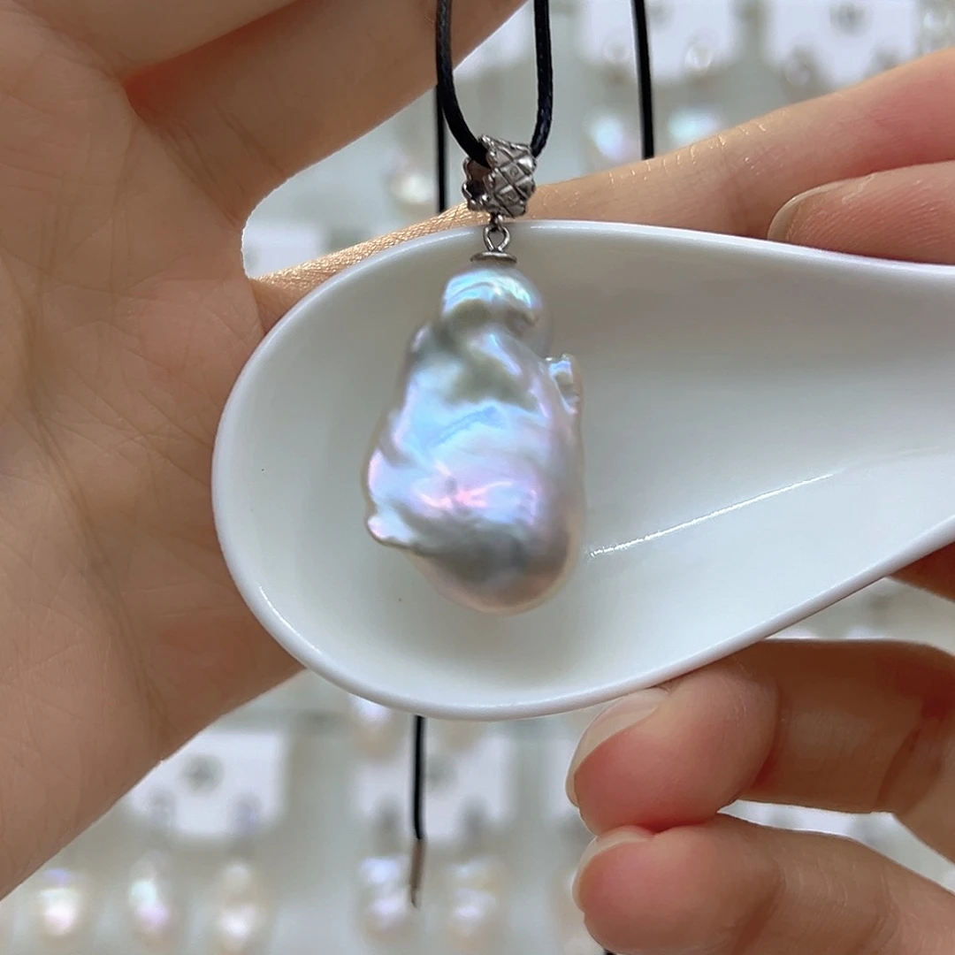 颈饰淡水珍珠银S925镶嵌