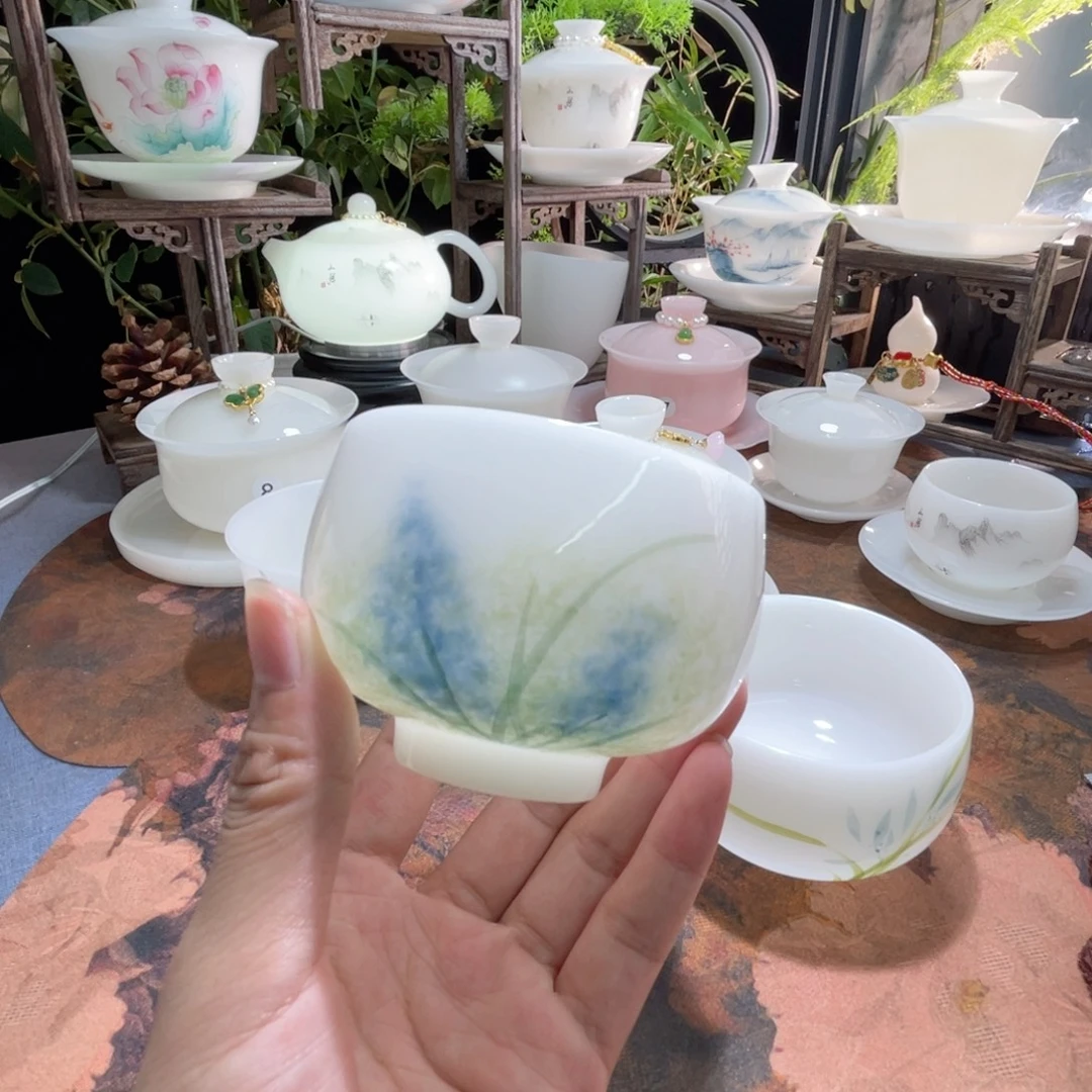 璞玉手绘蒲公英压手杯