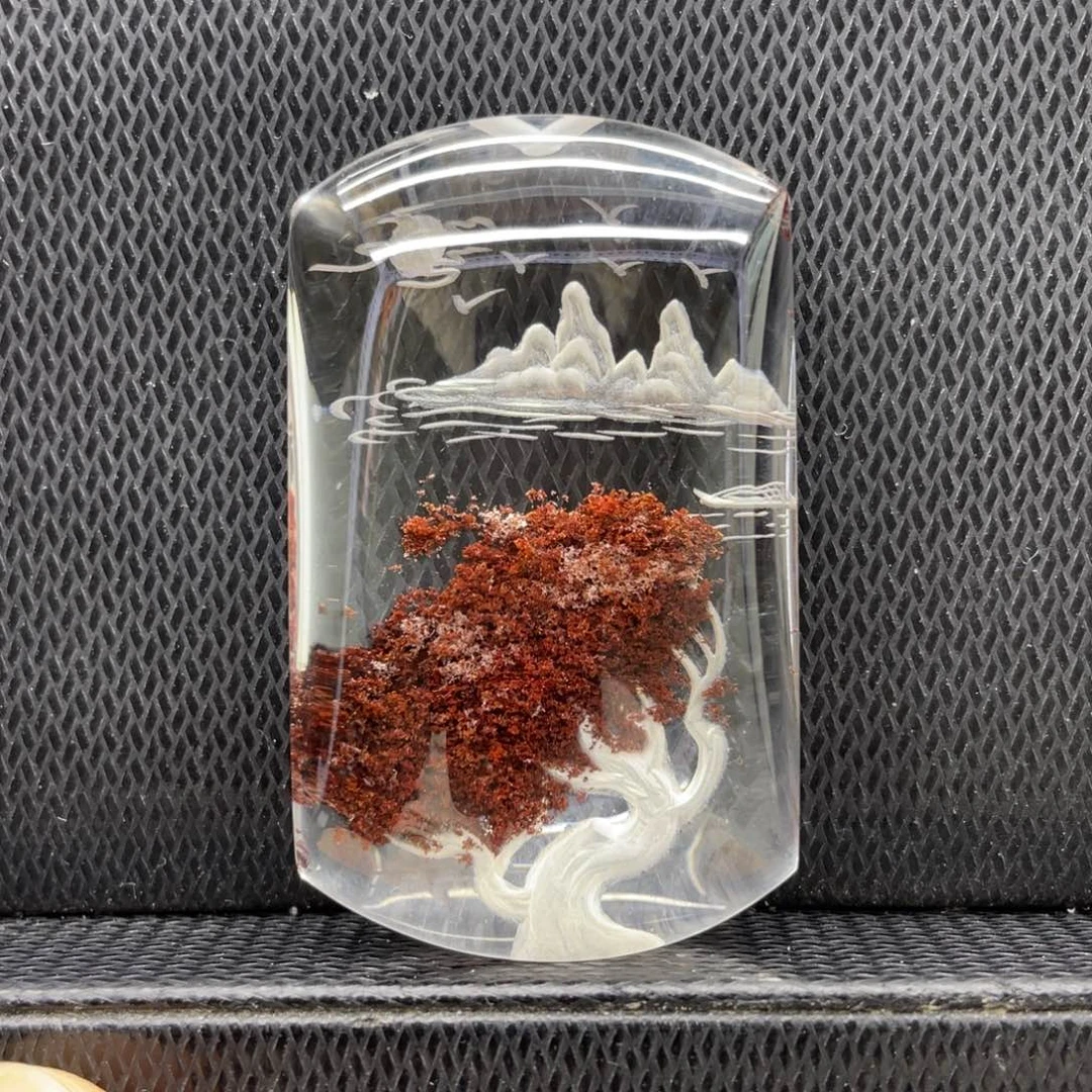 吊坠未镶嵌水晶山水发财树