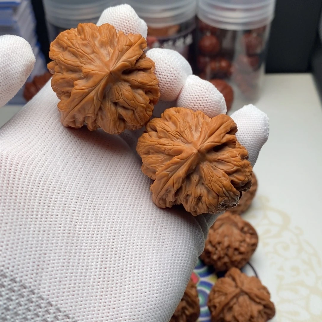 把件文玩核桃43全品红锦鲤