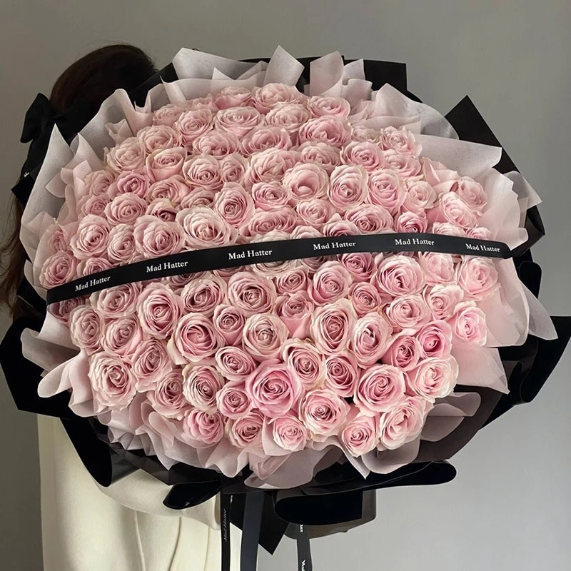 真花粉玫瑰花束同城全国女友见面女士生日鲜花小时达的鲜花配送店