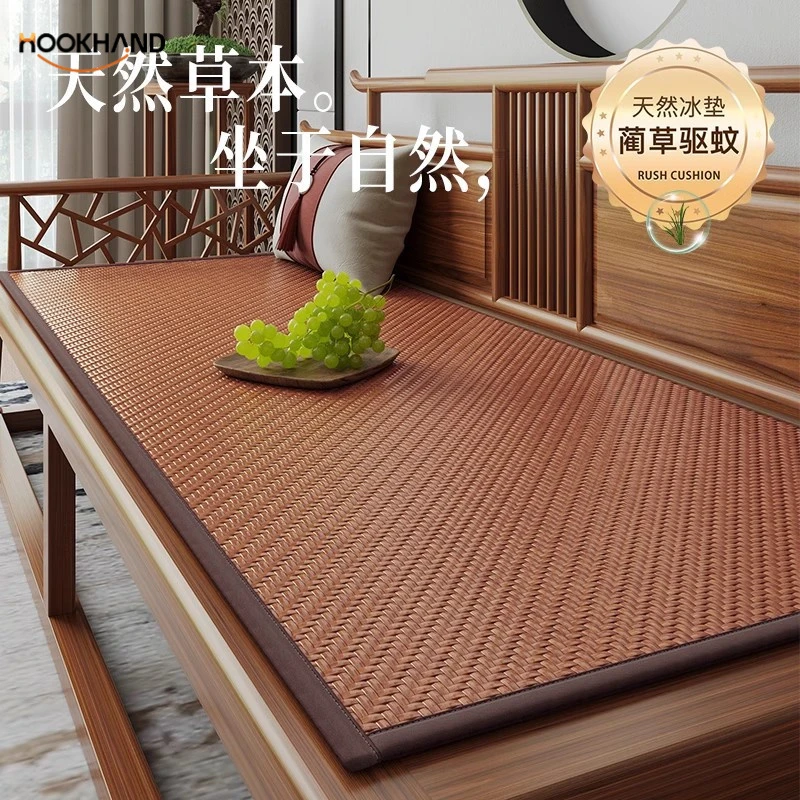 新中式沙发垫夏天凉垫沙发凉席垫子夏季红木防滑坐垫实木藤席冰垫
