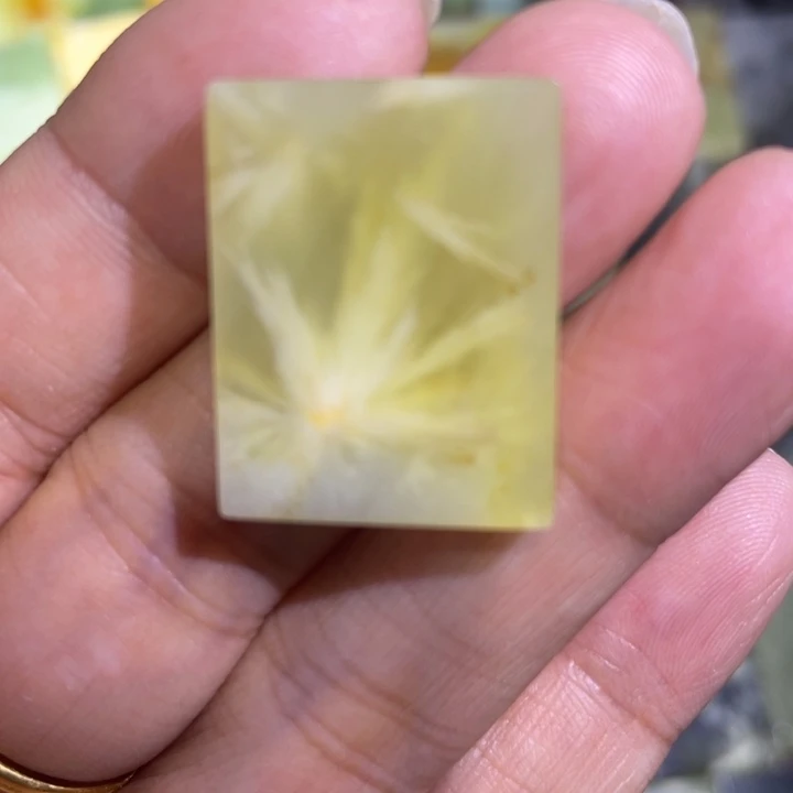 蛇纹石玉未镶嵌天然花玉平安无事牌