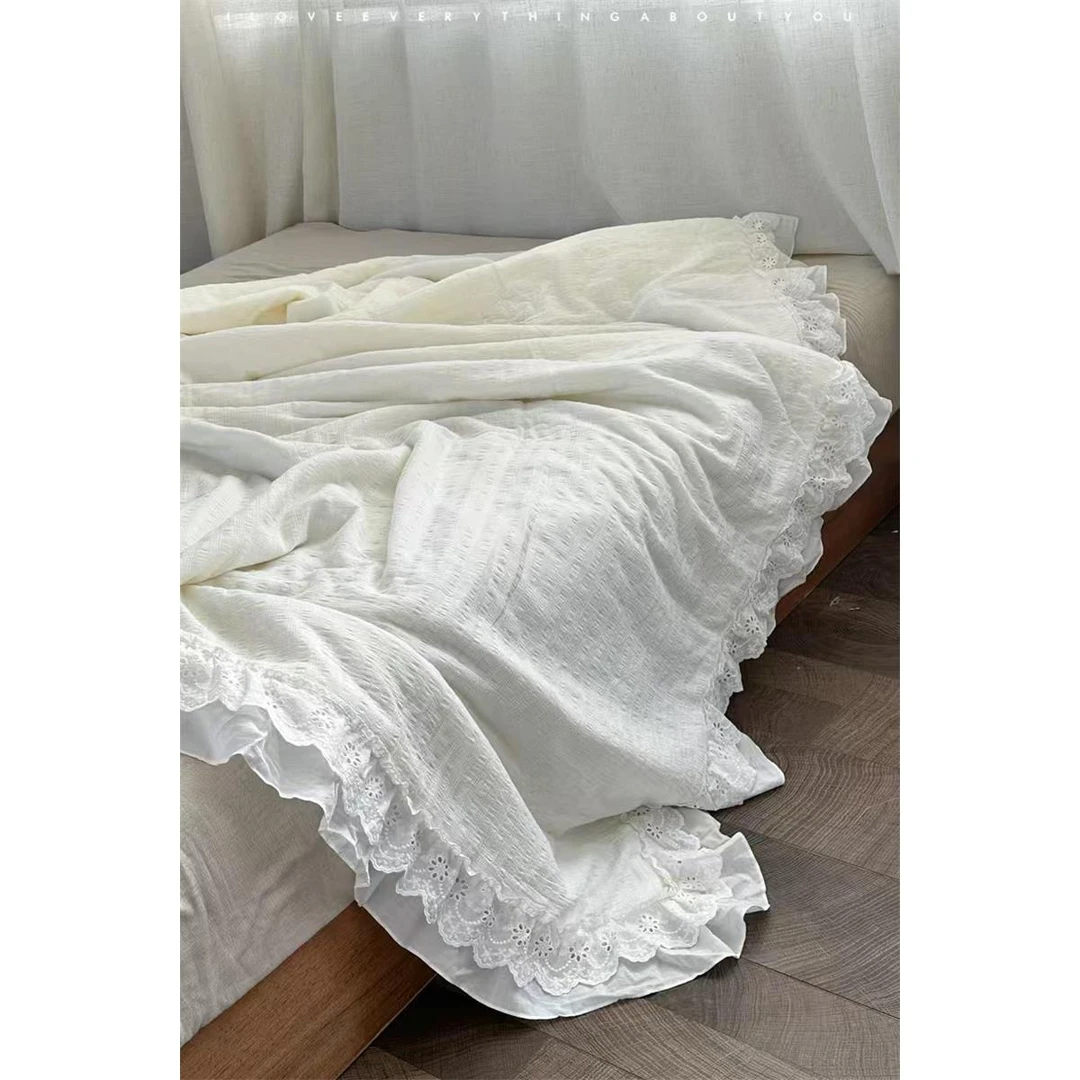 【超级红】清风-白 全棉双层纱单夏被