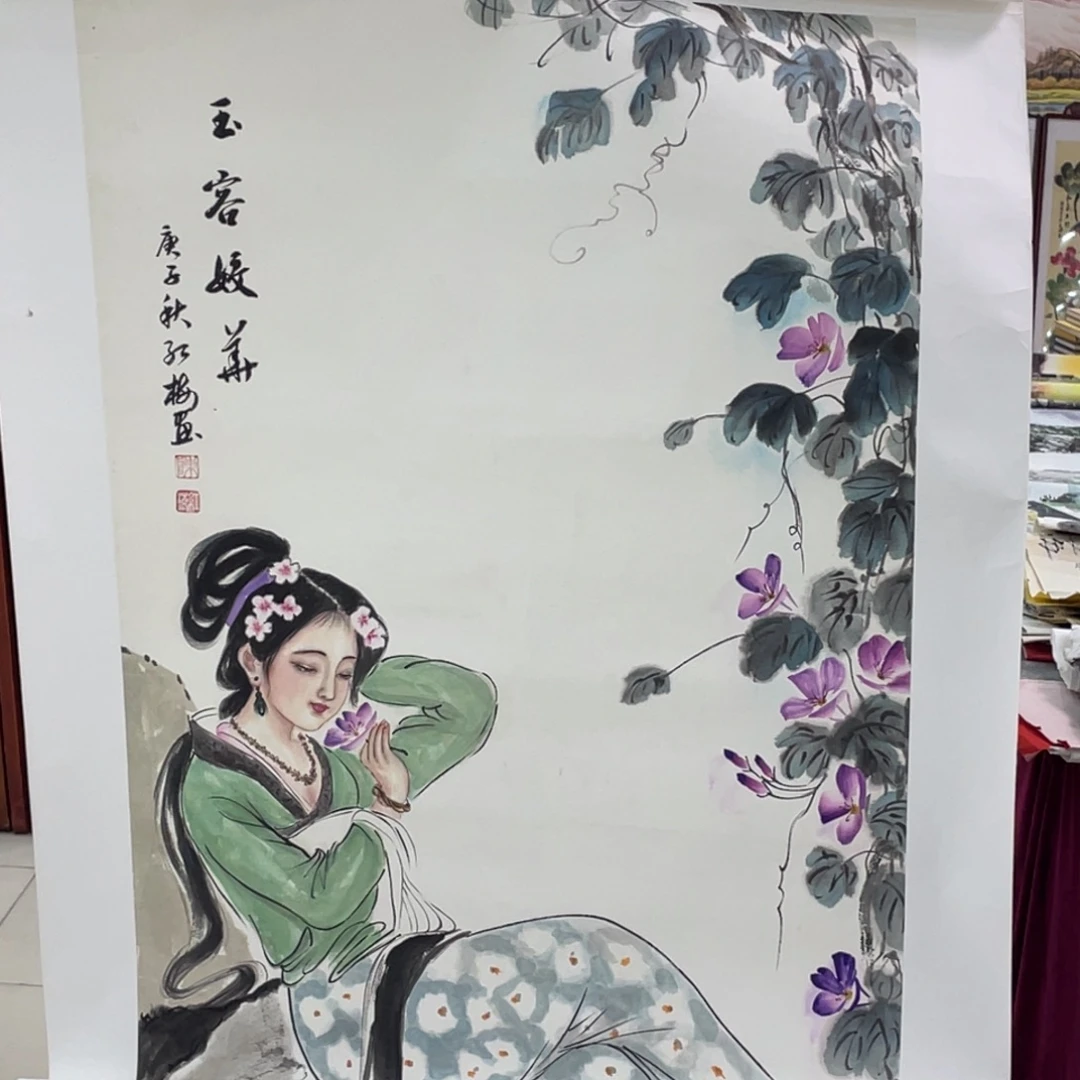 国画纯手绘的山水花鸟