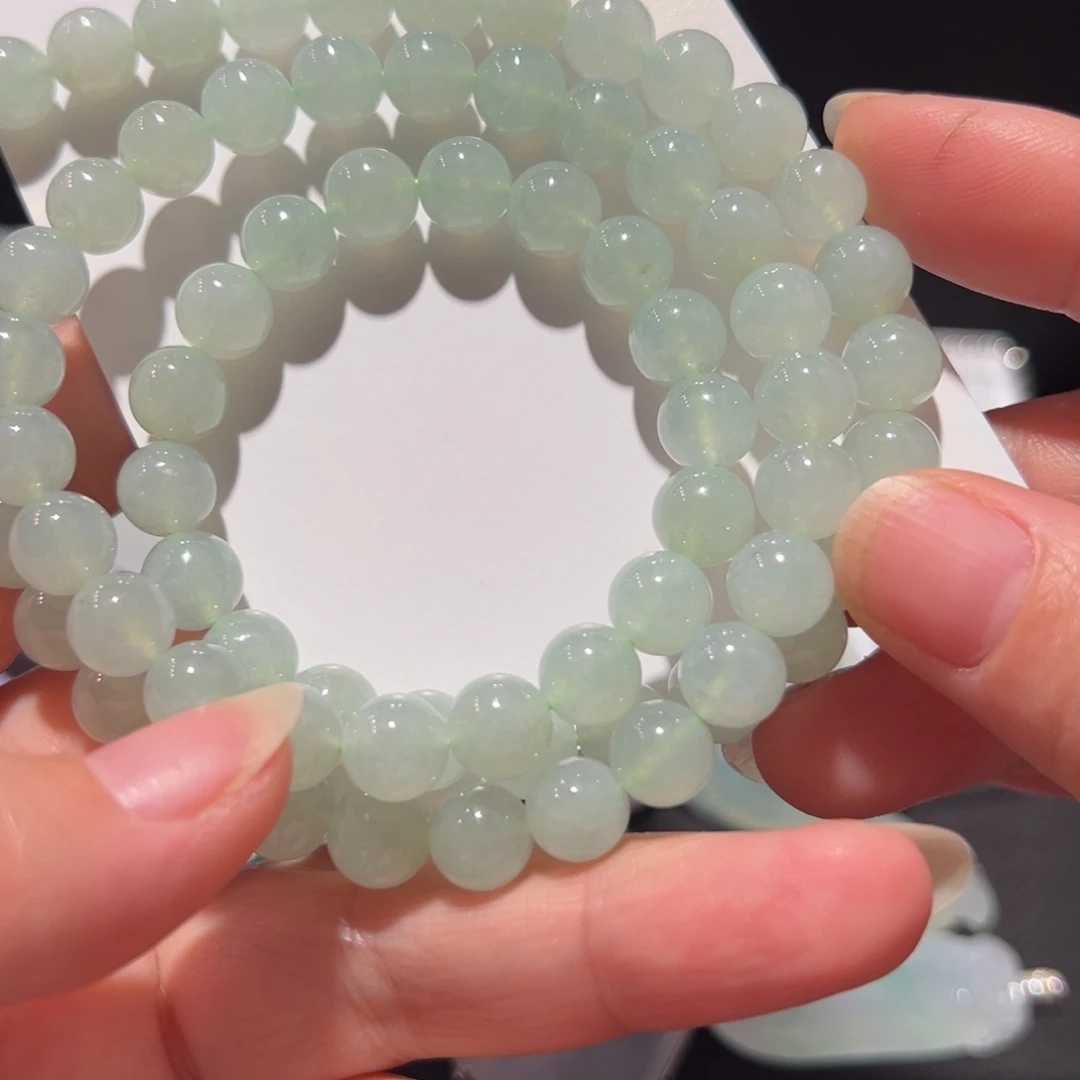 翡翠未镶嵌颈饰项链