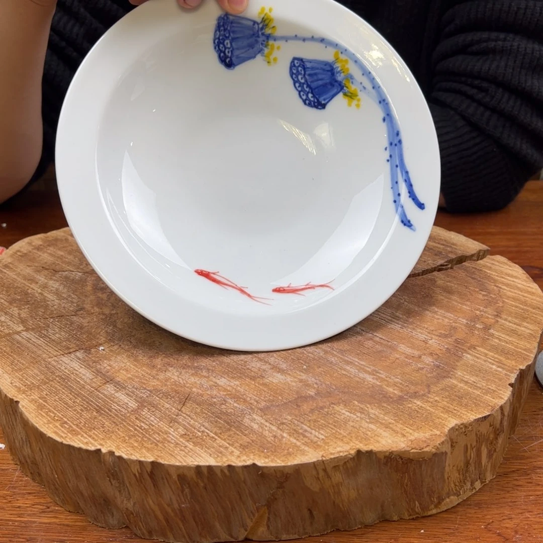 瓷片景德镇陶瓷手工手绘制作