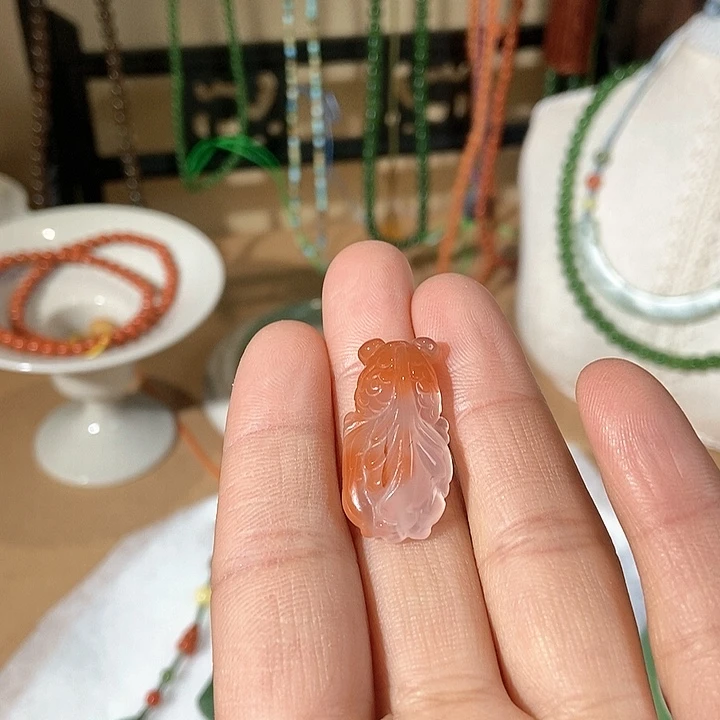 和田玉（糖玉）手链未镶嵌鱼