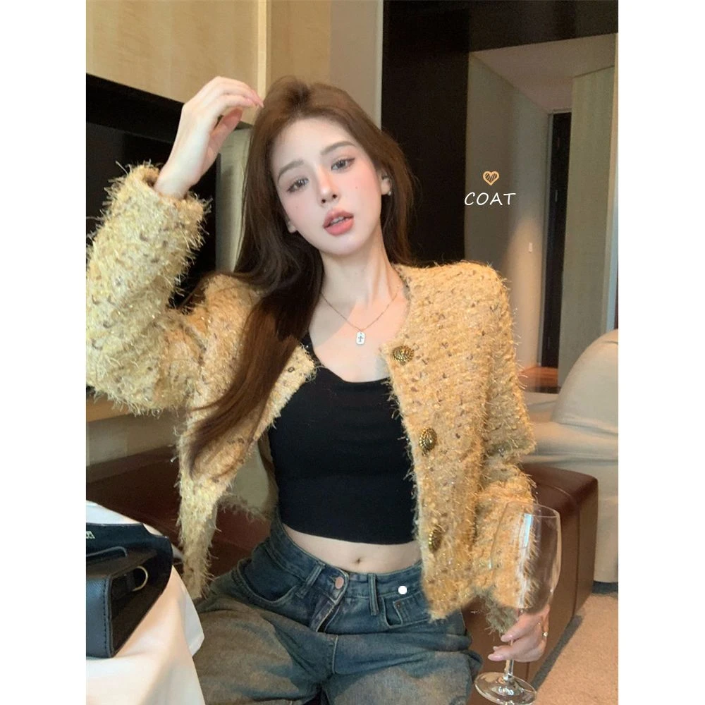 小香风宽松短款长袖外套女2024秋季新款法式高级感轻奢气质上衣潮