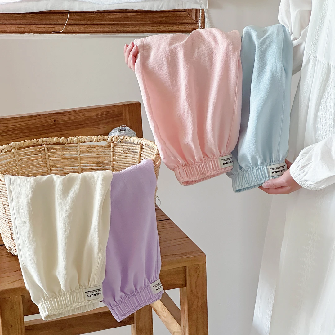 儿童防蚊裤夏薄款女童灯笼裤洋气糖果色男孩休闲长裤校园童裤~A类