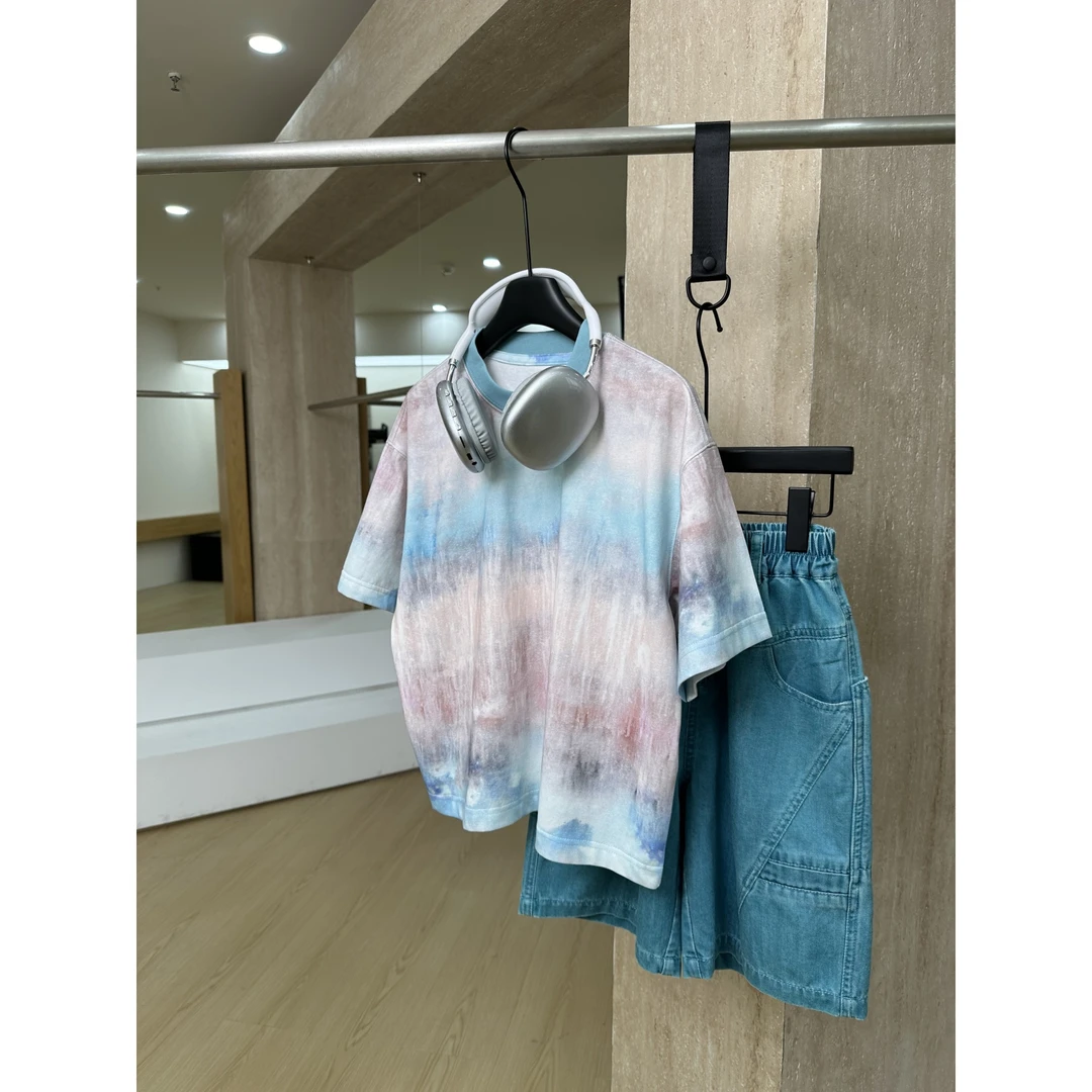 【个人系列-工艺】“油才画”手工吊染文艺休闲T恤MMY92037