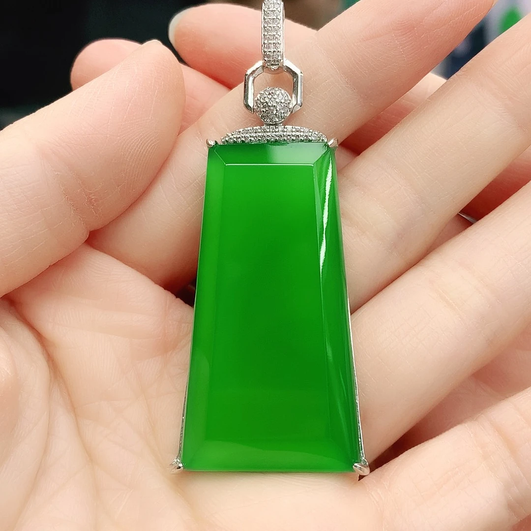 银S925镶嵌吊坠玛瑙/玉髓