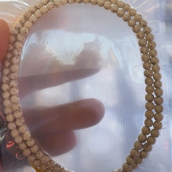 星月菩提吊坠星月圆珠108骨瓷白卡5