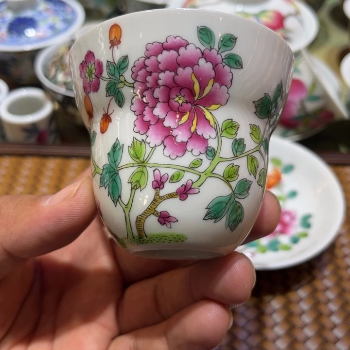 纯手绘精品盖碗杯