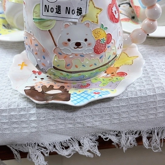 手绘高温釉下彩陶瓷爽***s