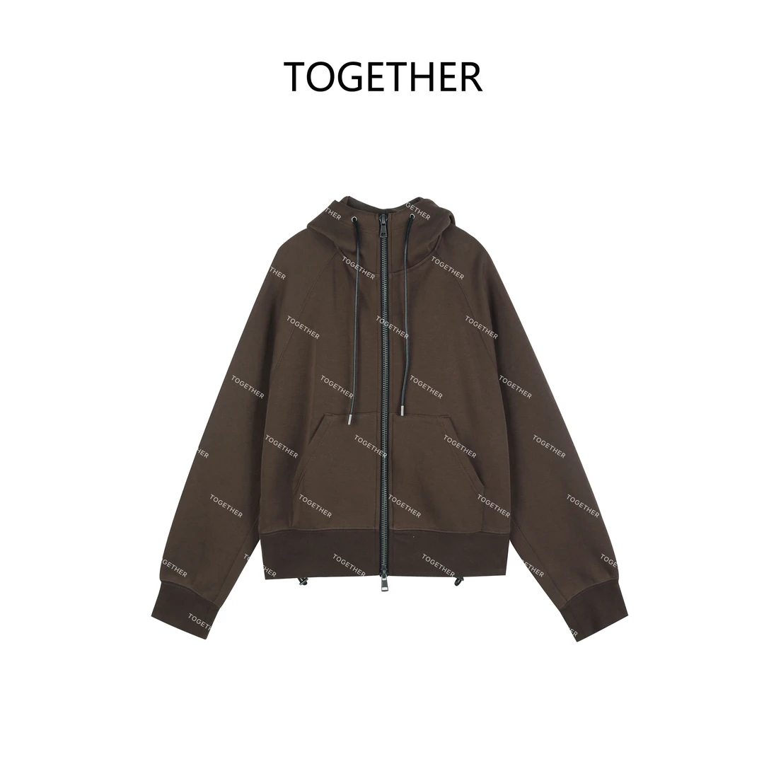 【ASIA BLUE】2025春季新款连帽抽绳拼接百搭宽松卫衣2F-515