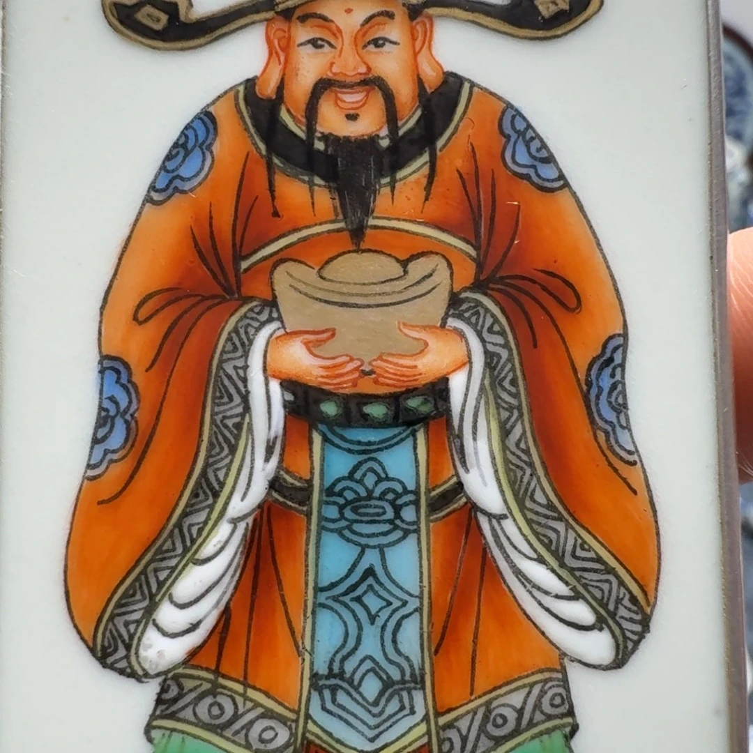 画***外陶摆件财神爷挂件一个