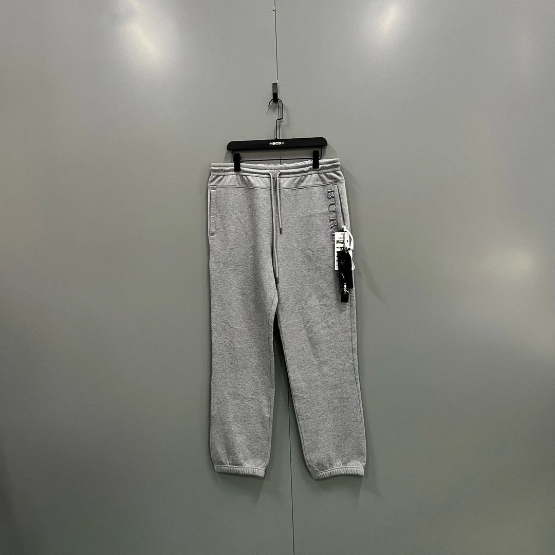 95新 BURBERRY/博柏利 (ll) 灰色侧边刺绣logo卫裤 015496无领标