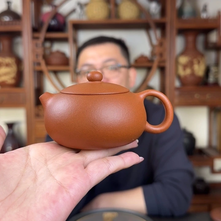 紫砂茶壶红清水 扁西施