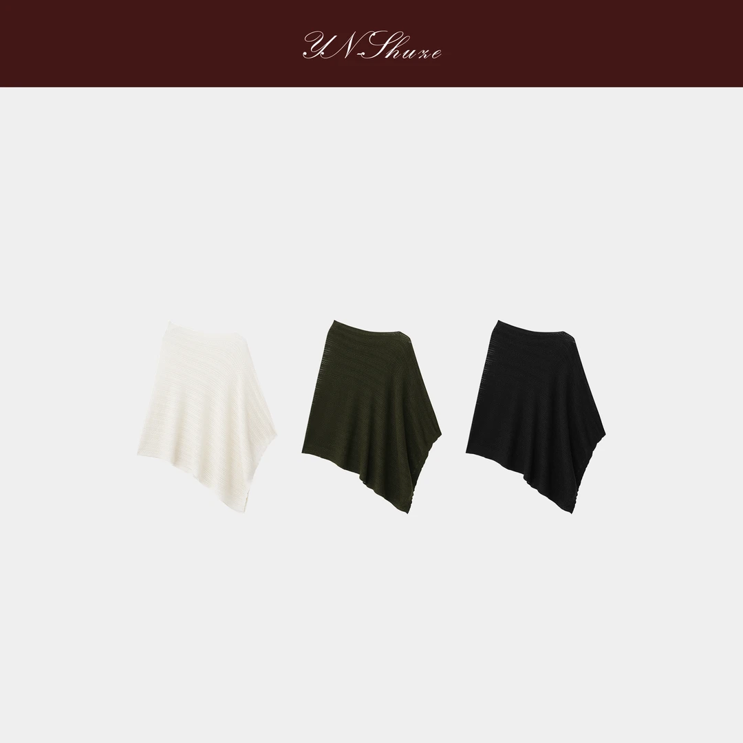 YN-SHUZE【风织经纬】秋冬百搭毛织披肩上衣SZ-YNB-ZW5332