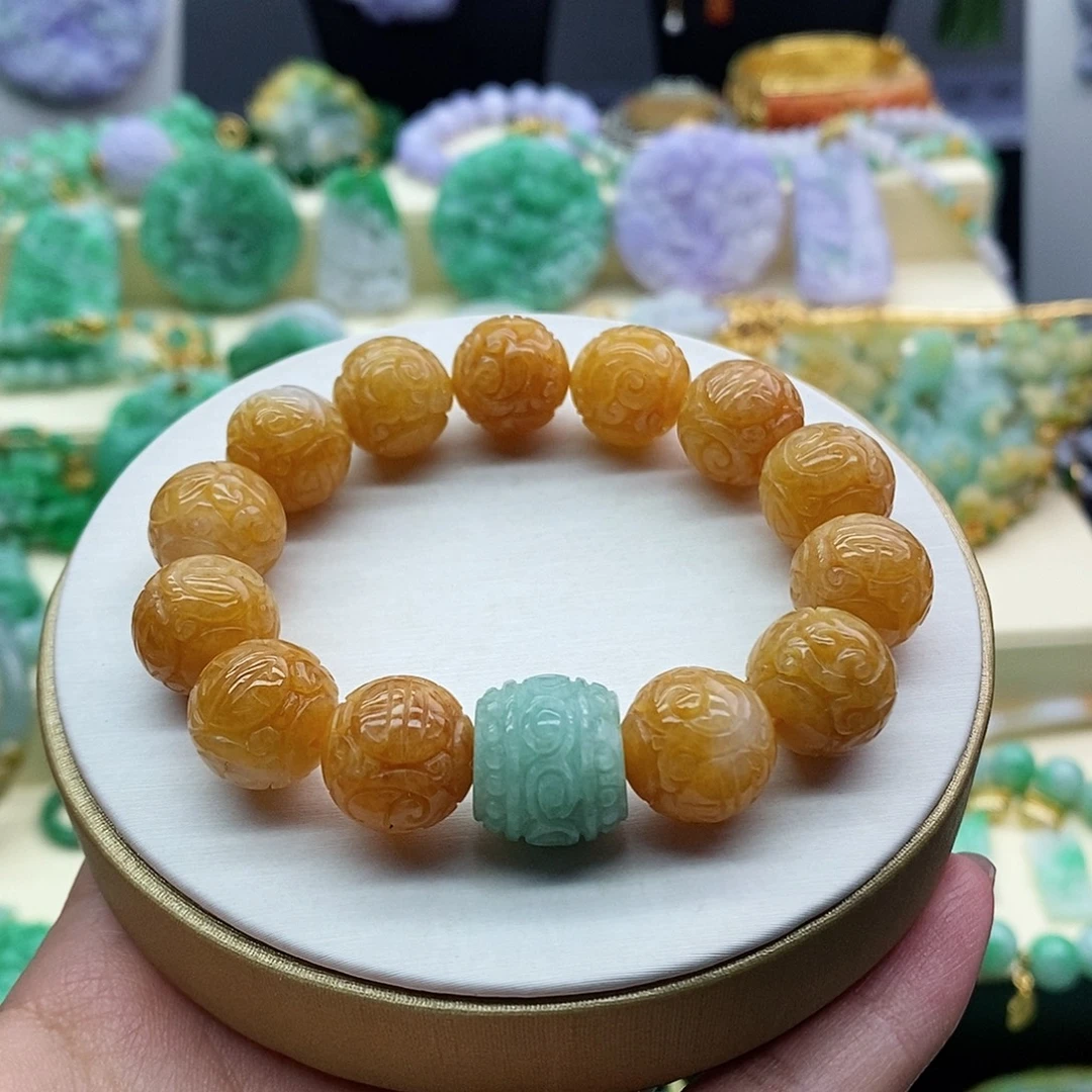 未镶嵌手串翡翠手串
