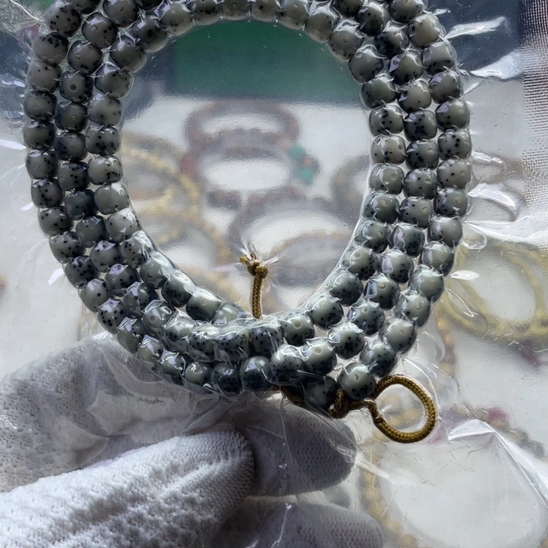 星月菩提吊坠半壁留白108