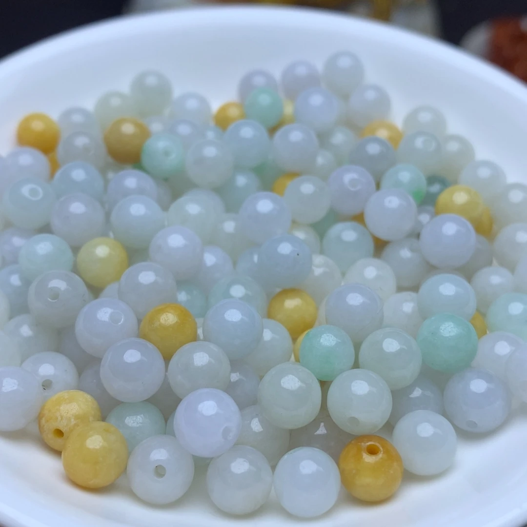 【闪购商品】翡翠手链未镶嵌卡7淡三彩30个