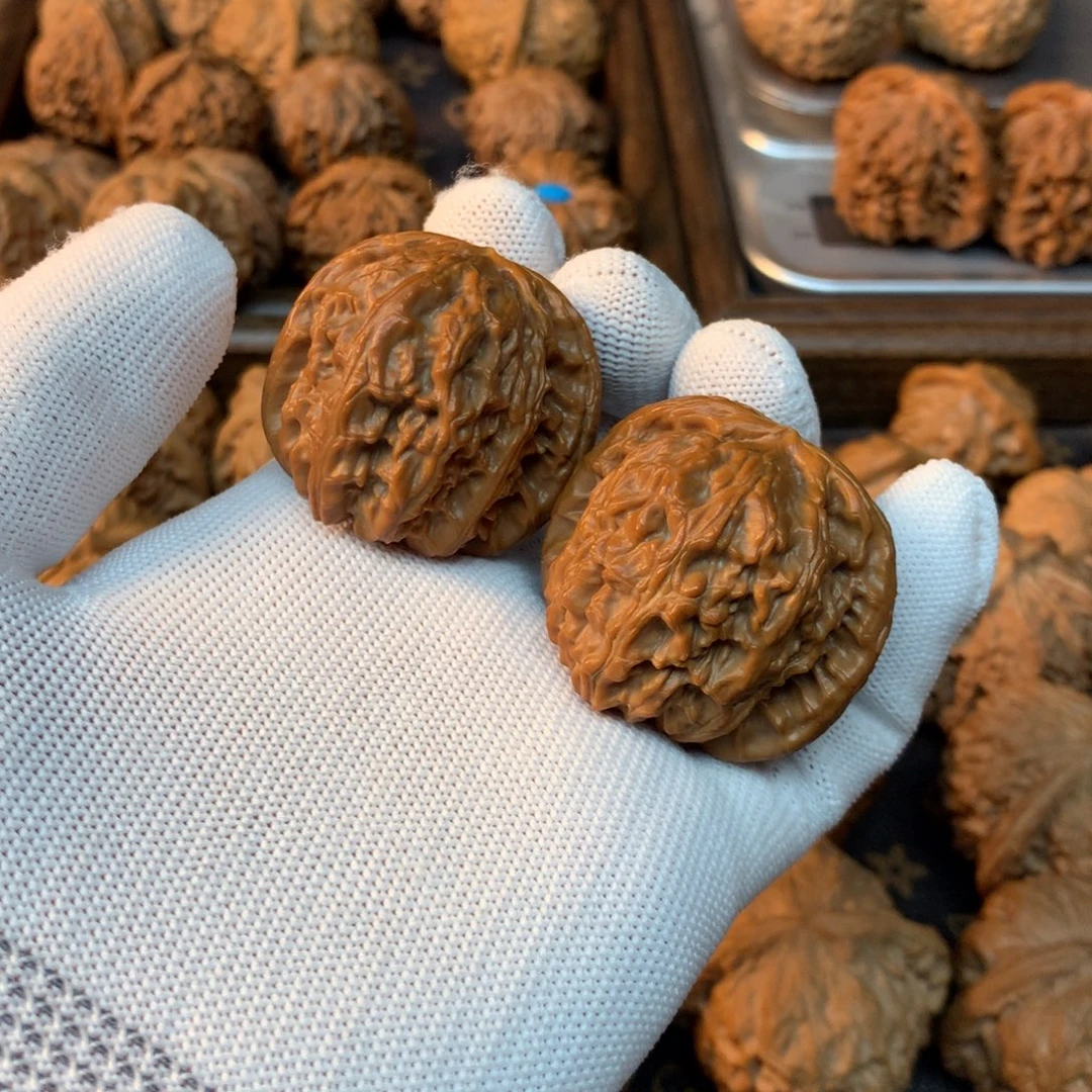 吊坠文玩核桃白狮子