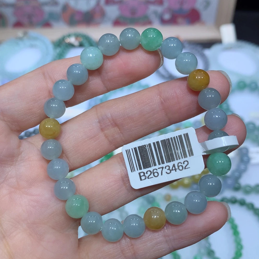 翡翠未镶嵌手链天然