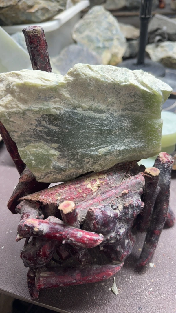 岫玉原石花料蓝水福利款