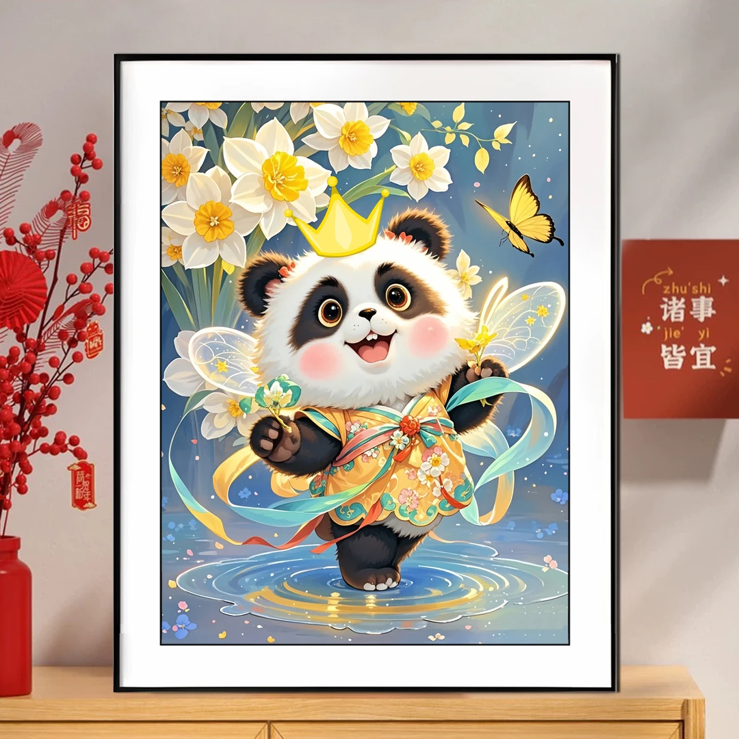 【新疆长绒棉绣布礼盒版】7007十二花神奏乐版-十二月水仙花十字绣