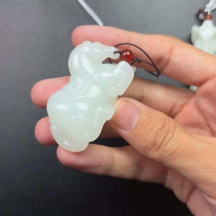 老***馬和田玉未镶嵌挂件