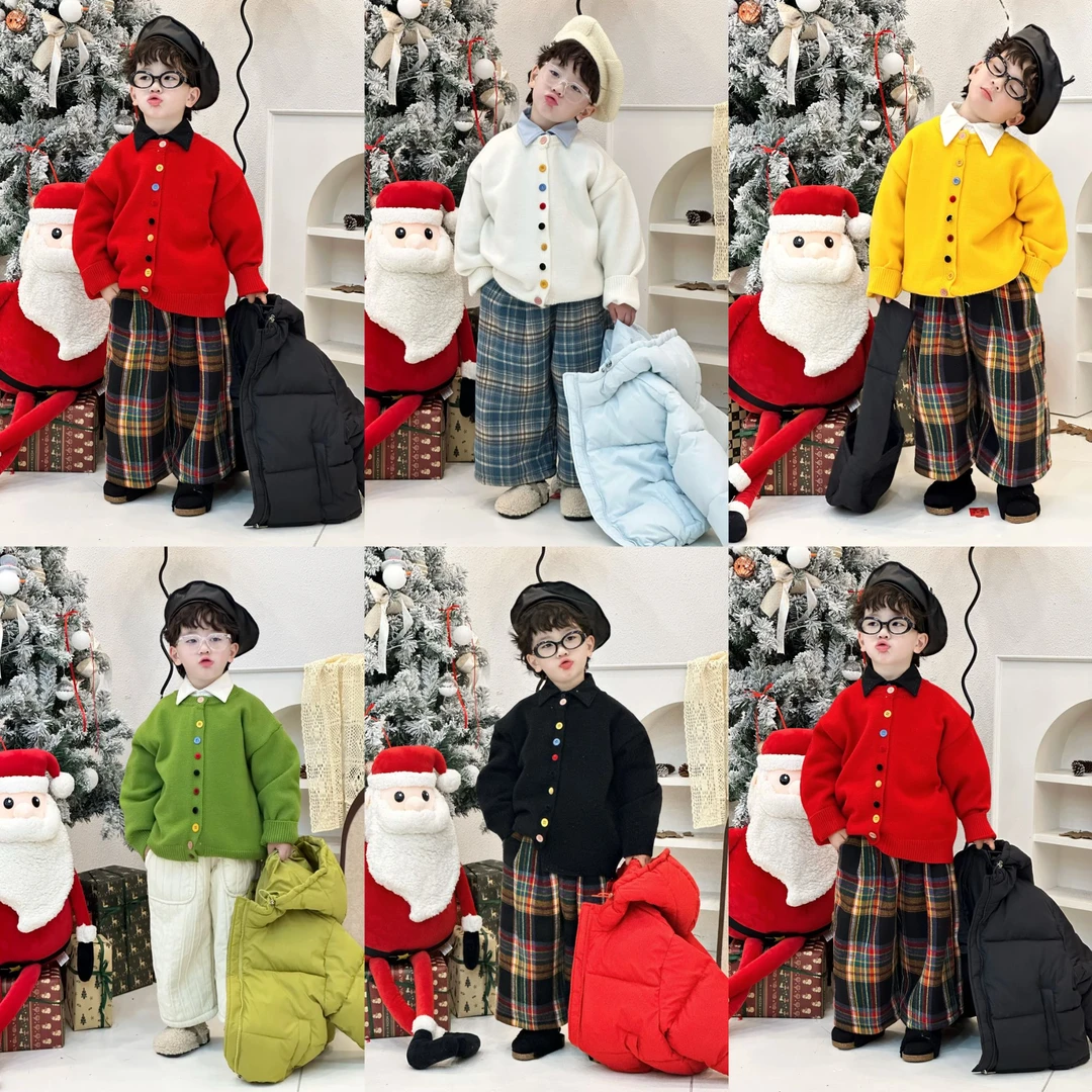 【年货终极场-童年】kb3577| 秋冬季儿童韩版彩色系列毛衣开衫！好爱